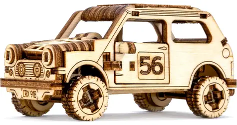 WOODEN CITY 3D Dřevěné puzzle Superfast Rally Car 1 / 98 dílků / od 8 let