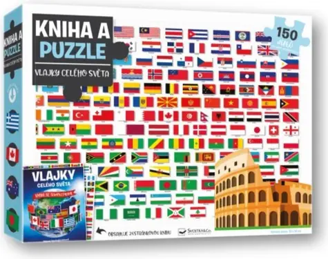 Svojtka & Co. Kniha a puzzle: Vlajky celého světa / od 8 let
