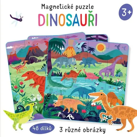 Svojtka & Co. Magnetické puzzle Dinosauři 3x16 dílků / od 3 let