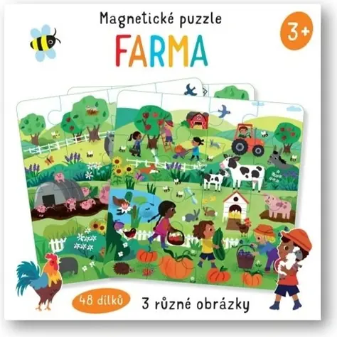 Svojtka & Co. Magnetické puzzle Farma 3x16 dílků / od 3 let