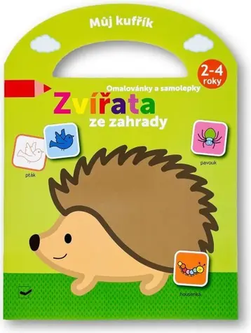 Svojtka & Co. Můj kufřík Omalovánky a samolepky Zvířata ze zahrady / od 3 let