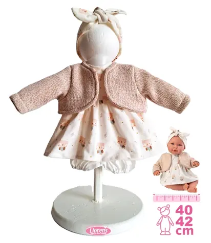 Llorens M740-016 obleček pro panenku miminko NEW BORN velikosti 40-42 cm