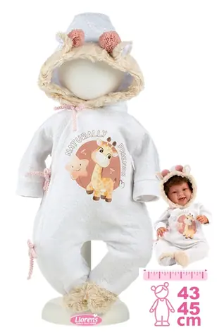 Llorens M844-82 obleček pro panenku miminko NEW BORN velikosti 43-45 cm