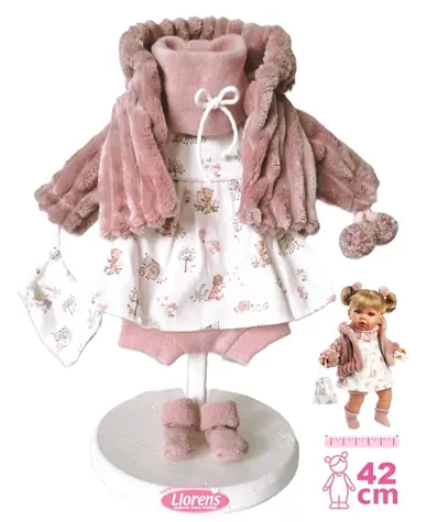 Llorens P42-408 obleček pro panenku velikosti 42 cm s doplňky