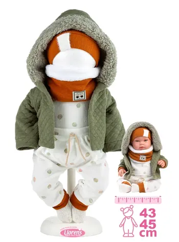Llorens M844-65 obleček pro panenku miminko NEW BORN velikosti 43-45cm