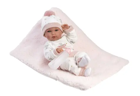 Llorens 63510 NEW BORN HOLČIČKA - realistická panenka miminko s celovinylovým tělem - 35 cm