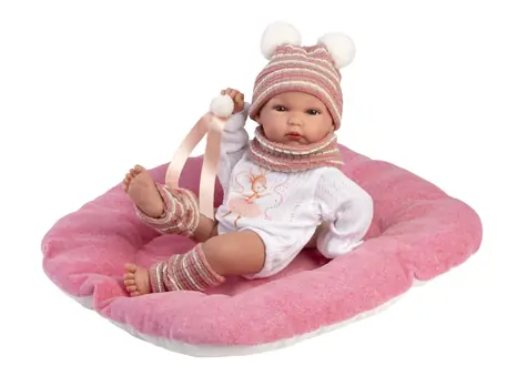 Llorens 63512 NEW BORN HOLČIČKA - realistická panenka miminko s celovinylovým tělem - 35 cm