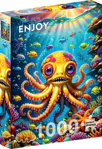 ENJOY Puzzle Roztomilá chobotnička / 1000 dílků / od 14 let