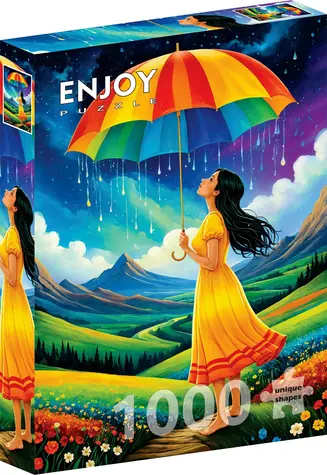 ENJOY Puzzle Duhový deštník / 1000 dílků / od 14 let