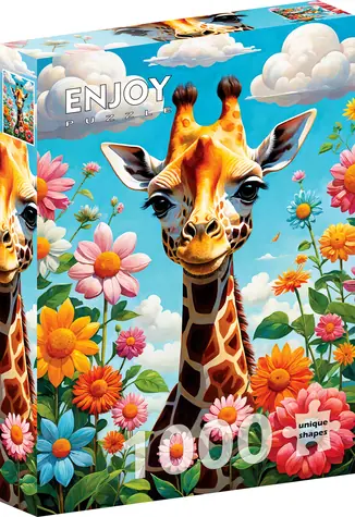 ENJOY Puzzle Roztomilá žirafka / 1000 dílků / od 14 let