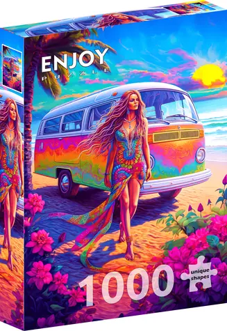 ENJOY Puzzle V srdci Hippie / 1000 dílků / od 14 let