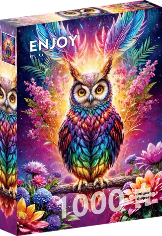 ENJOY Puzzle Neonová sova / 1000 dílků / od 14 let