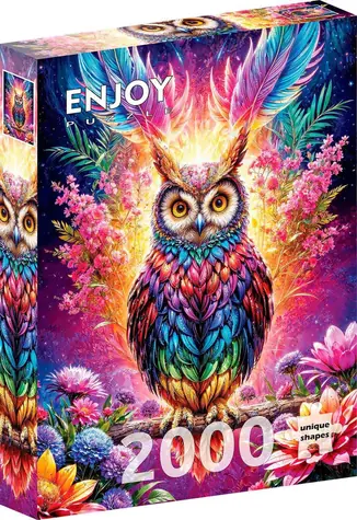 ENJOY Puzzle Neonová sova / 2000 dílků / od 14 let