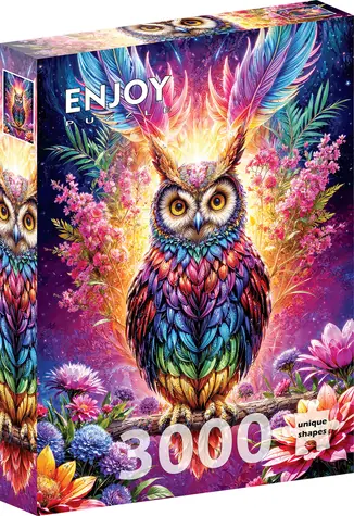 ENJOY Puzzle Neonová sova / 3000 dílků / od 14 let