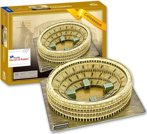 CLEVER&HAPPY 3D puzzle Koloseum / 84 dílků / od 3 let