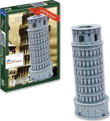 CLEVER&HAPPY 3D puzzle Šikmá věž, Pisa / 13 dílků / od 3 let