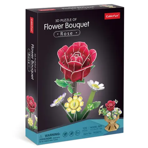 CubicFun 3D puzzle Kytice růže / 120 dílků / od 8 let