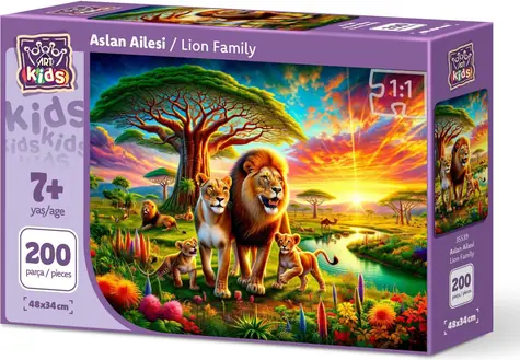 ART PUZZLE 35539 Puzzle Lví rodinka / 200 dílků / od 7 let