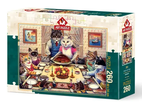 ART PUZZLE 5025 Puzzle Kočičí rodina / 260 dílků / od 8 let