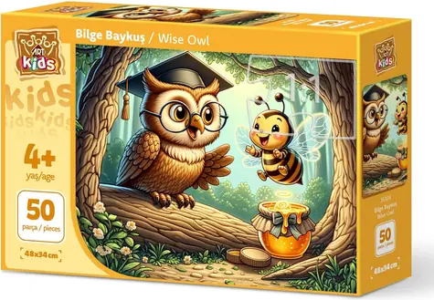ART PUZZLE 35324 Puzzle Moudrá sova / 50 dílků / od 4 let