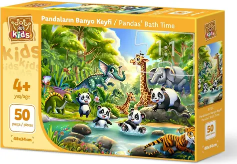 ART PUZZLE 35326 Puzzle Pandí koupání / 50 dílků / od 4 let