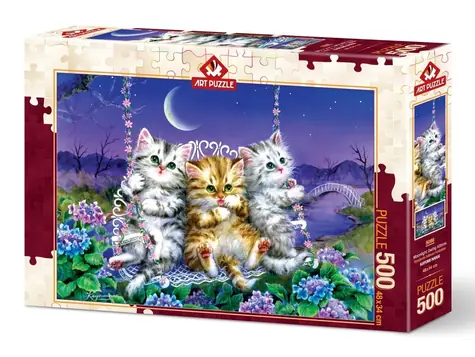 ART PUZZLE 5086 Puzzle Koťátka na houpačce / 500 dílků / od 8 let