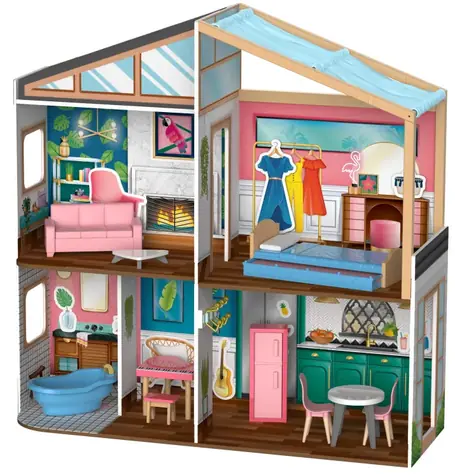 KidKraft DESIGNED BY ME™: Domeček pro panenky s příslušenstvím a magnetky / od 3 let