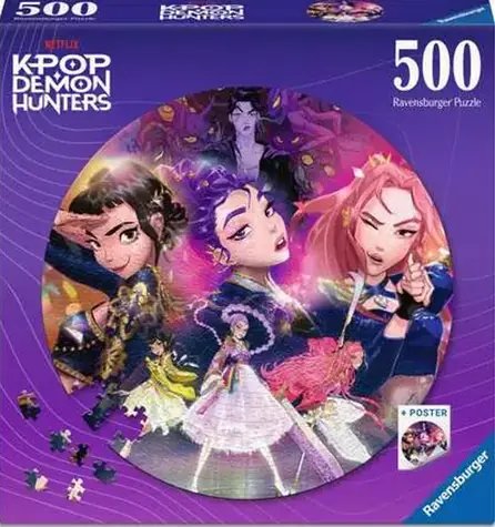 Ravensburger Kruhové puzzle: K-pop: Lovkyně démonů 500 dílků / od 12 let