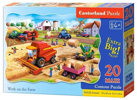 Castorland 02436 Puzzle Práce na farmě MAXI / 20 dílků / od 4 let