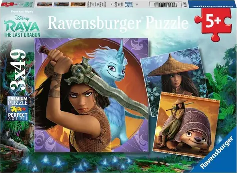 Ravensburger Puzzle Raya a drak / 3x49 dílků / od 5 let