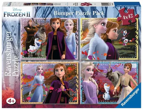 Ravensburger Puzzle Ledové království 2: Osud čeká / 4x42 dílků / od 4 let