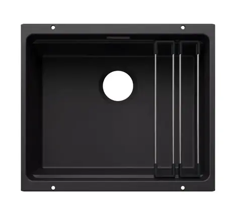 Blanco Etagon 500 - Silgranitový dřez 53x46 cm s příslušenstvím černá 