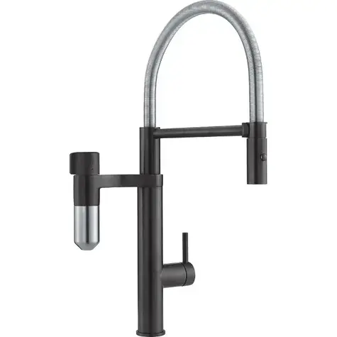 Franke Filtrační baterie - Vital Tap dřezová baterie s filtrač. zařízením flexibilním ramenem a sprškou mat černá/nerez