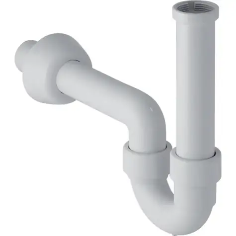 Geberit Příslušenství - Trubková zápachová uzávěrka pro umyvadlo a bidet alpská bílá / vývod vodorovný / d 40 mm