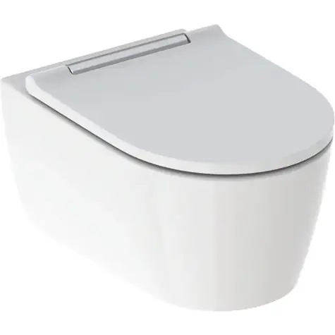 Geberit ONE - Závěsné WC se sedátkem softclose | TurboFlush | KeraTect | bílá/chrom 