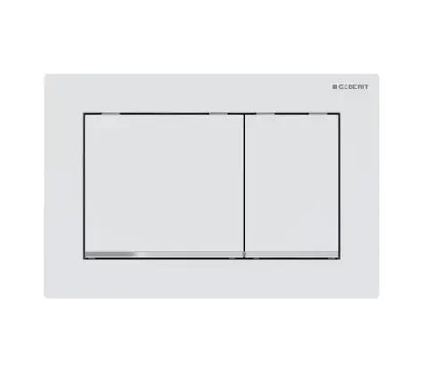 Geberit Omega20 - Ovládání splachování matná bílá/lesklý chrom