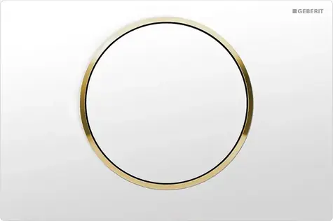 Geberit Sigma10 - Ovládací tlačítko splachování bílá/pozlacená 