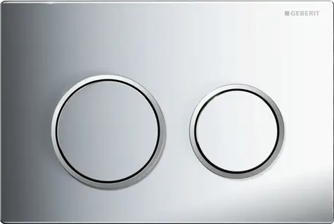 Geberit Omega20 - Ovládací tlačítko splachování lesklý chrom/matný chrom 