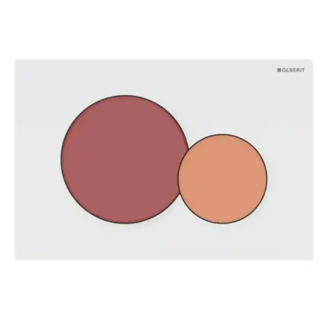 Geberit Sigma01 - Ovládání splachování karmínově červená/oranžová/bílá