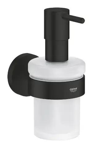 Grohe QuickFix Start - Dávkovač mýdla s držákem sklo/matná černá 