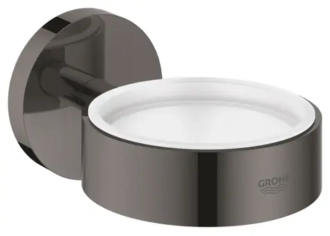 Grohe Essentials - Držák skleničky/mýdelníku tmavý grafit 