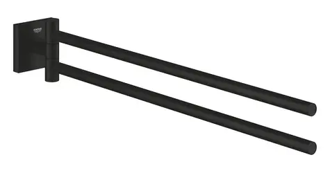 Grohe Start Cube - Dvojitý držák ručníků - délka 44 cm matná černá 