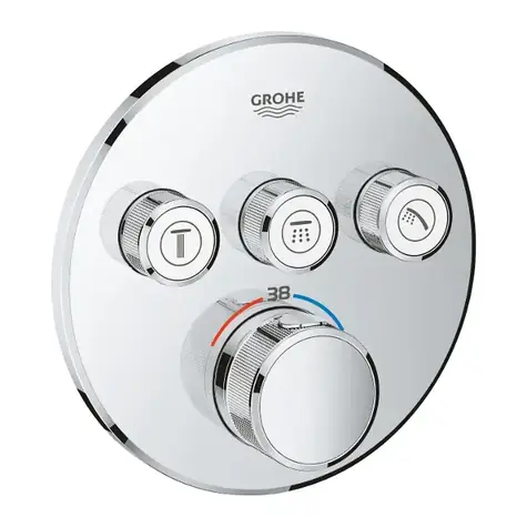 Grohe Grohtherm SmartControl - Termostatická sprchová podomítková baterie 3 ventily chrom 