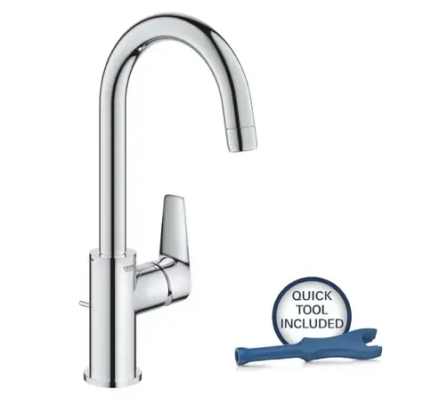 Grohe Start Edge - Umyvadlová baterie s otočným výtokem a výpustí chrom 