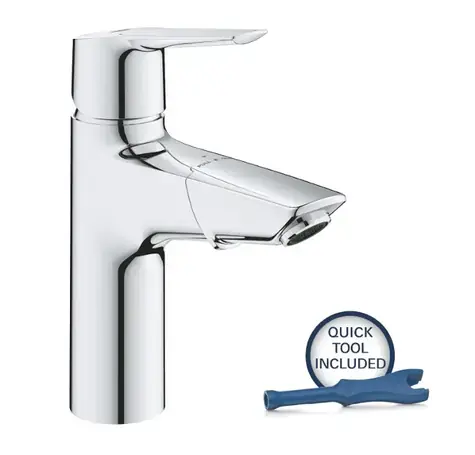 Grohe QuickFix Start - Umyvadlová baterie s výsuvnou koncovkou a výpustí Push-Open chrom 