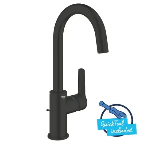 Grohe QuickFix Start - Umyvadlová baterie s výpustí matná černá 
