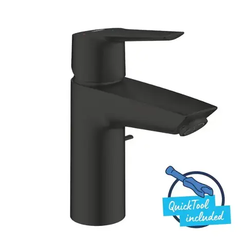 Grohe QuickFix Start - Umyvadlová baterie s výpustí studený start matná černá 