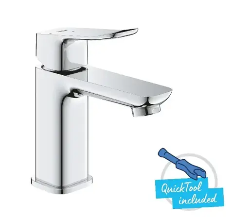 Grohe Dice - Umyvadlová baterie s výpustí Push-Open studený start chrom 