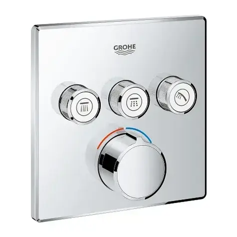 Grohe SmartControl - Baterie pod omítku 3 výstupy chrom 