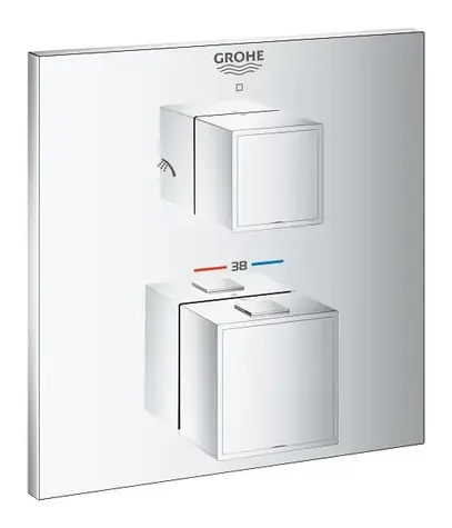 Grohe Grohtherm Cube - Termostatická baterie pod omítku pro 2 spotřebiče chrom 